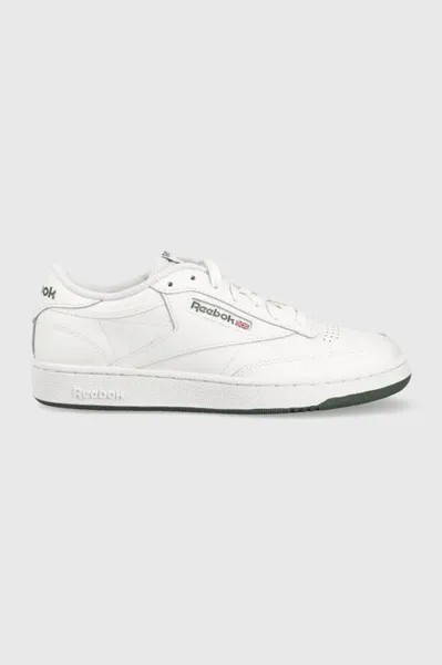 Кожаные кроссовки CLUB C 85 Reebok, белый