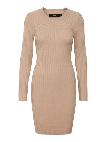 Вязанное платье Vero Moda Kiki, светло-коричневый