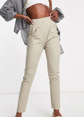 Светло-бежевые брюки-галифе со вставками по бокам ASOS DESIGN Tall-Коричневый цвет