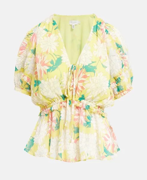 Рубашка блузка Ted Baker, желтый