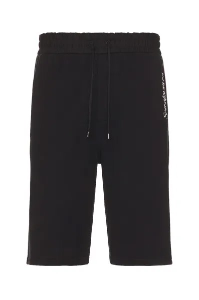 Шорты Saint Laurent Large Bermudas, цвет Noir & Naturel