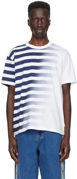 Белая футболка с изображением Леона Eytys, цвет Faded navy