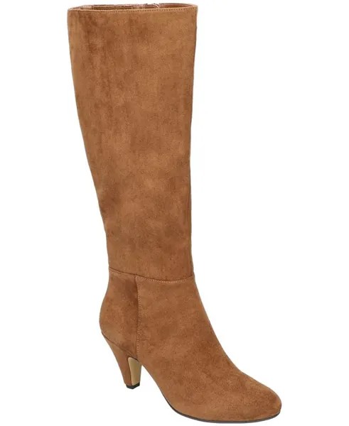 Женские высокие замшевые ботинки Corinne Plus с внутренней молнией и очень широкими каблуками Bella Vita, коричневый