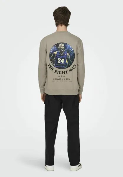 Толстовка CELEBRITY CREW NECK Only & Sons, винтажный хаки