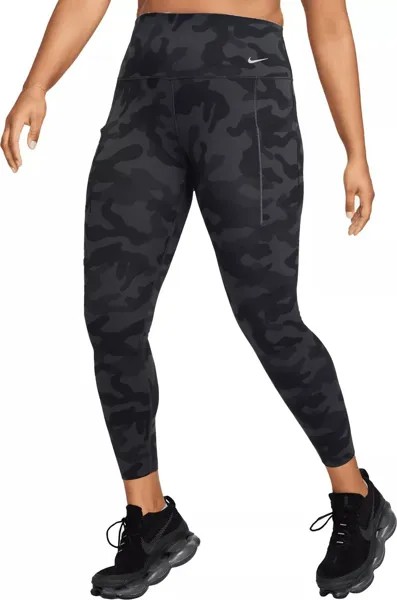 Женские камуфляжные леггинсы Nike Universa со средней поддержкой и высокой талией, размер 7/8