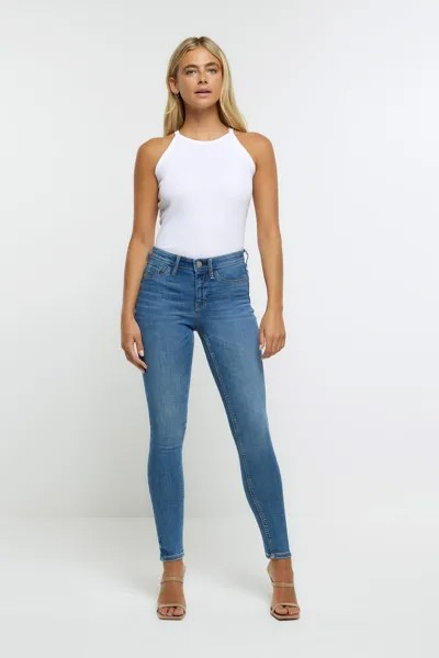 Очень узкие джинсы со средней посадкой Bum Sculpt River Island, синий