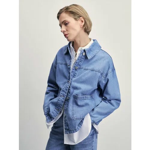 Джинсовая куртка Zarina, размер S (RU 44)/170, голубой индиго