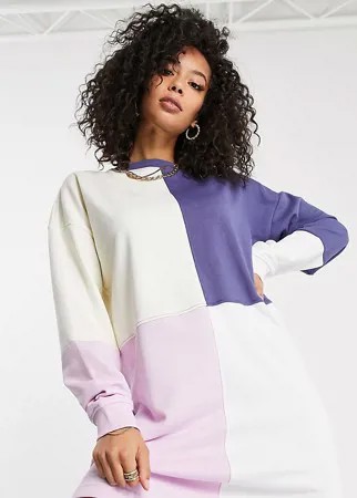 Разноцветное платье-футболка в стиле oversized Missguided Tall-Мульти