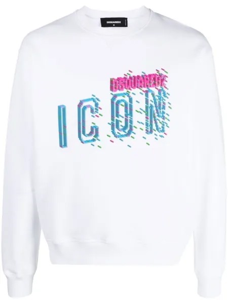 Dsquared2 Icon-print cotton sweatshirt, белый