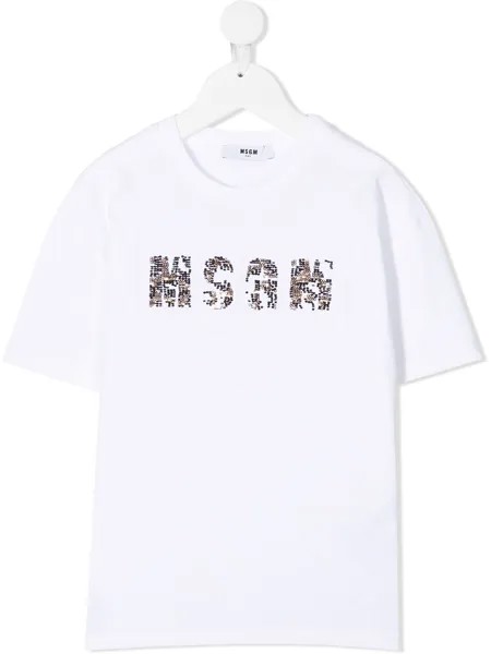 Msgm Kids футболка с логотипом