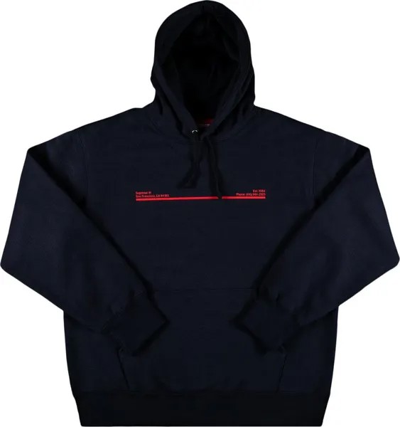 Толстовка Supreme Shop Hooded Sweatshirt - San Francisco 'Navy', синий