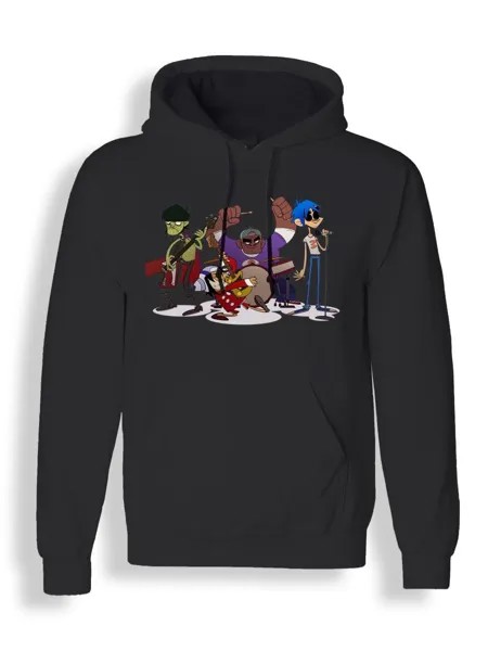 Худи унисекс СувенирShop Gorillaz/Гориллаз 17 черное 3XL