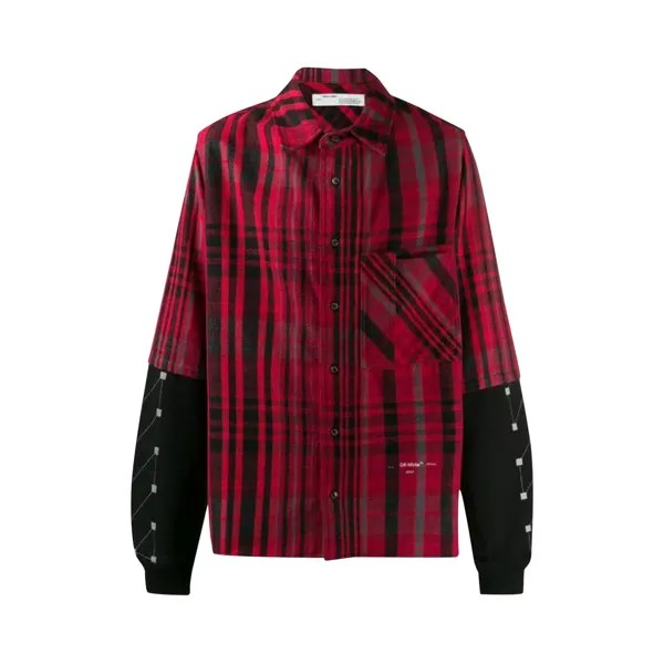 Off-White Рубашка в клетку Красная