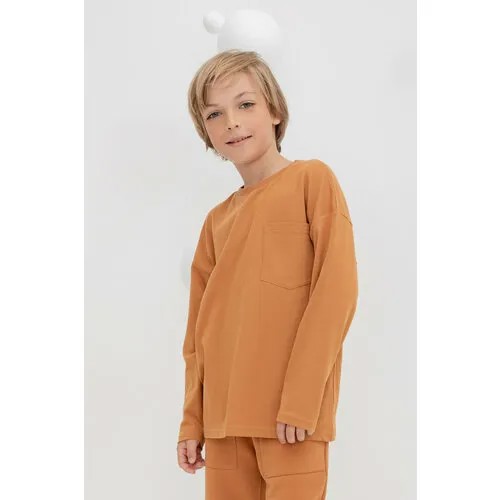 Лонгслив crockid КР 301993/миндаль к408, размер 72/140, бежевый, оранжевый
