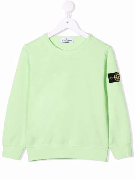 Stone Island Junior толстовка с нашивкой-логотипом