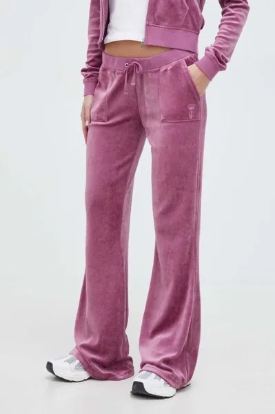 Бархатные спортивные штаны Juicy Couture, розовый
