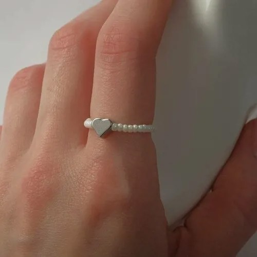 Кольцо NewStore, серебрение, размер 17, белый