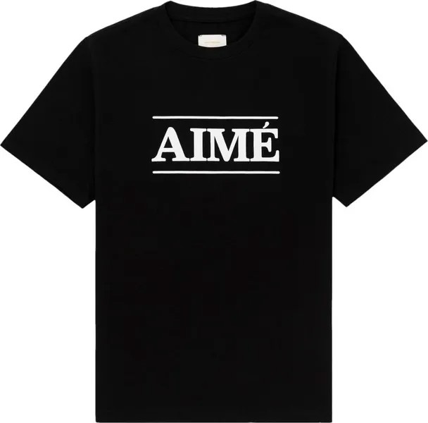 Футболка Aimé Leon Dore Logo Tee 'Jet Black', черный