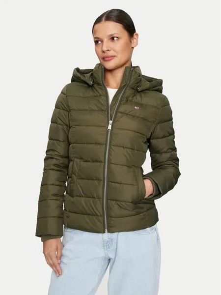 Пуховик slim fit Tommy Jeans, зеленый