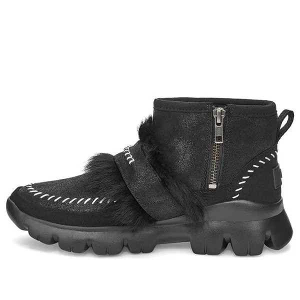 Зимние ботинки пушистый панк ботильоны Ugg, черный