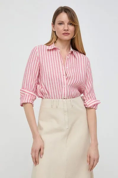 Льняная рубашка Weekend Max Mara, розовый