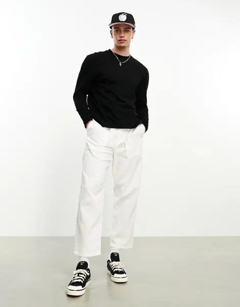 Свитшот Asos Design Relaxed Long Sleeve With Back Cherub Print, черный