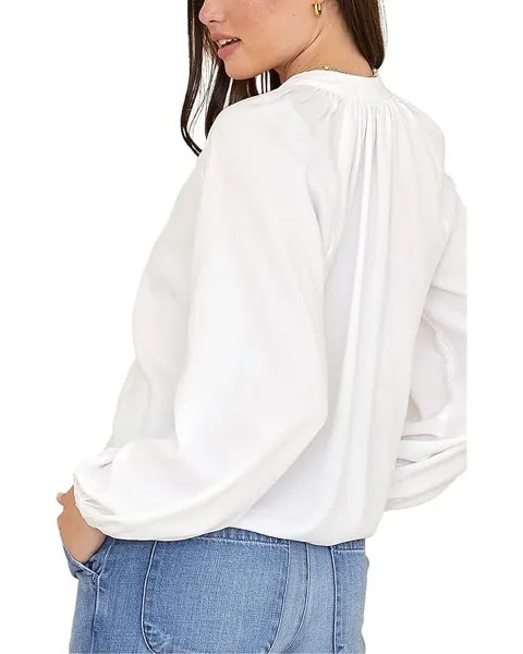 Рубашка bella dahl Long Sleeve Shirred Raglan Shirt, белый