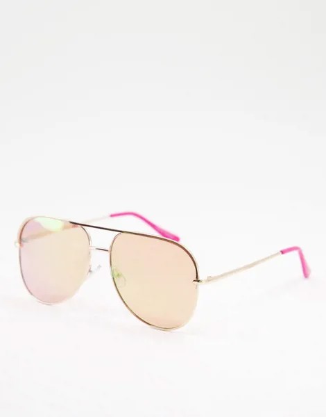 Розовые солнцезащитные очки-авиаторы Skinnydip x Barbie-Розовый цвет
