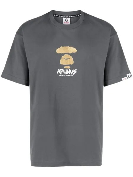 Футболка с логотипом AAPE BY *A BATHING APE, серый