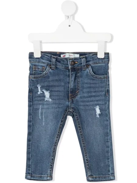Levi's Kids джинсы скинни с эффектом потертости