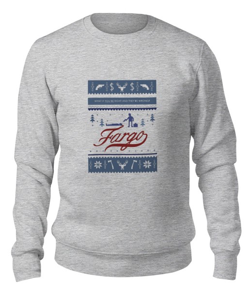 Свитшот унисекс Printio Fargo (фарго) серый S