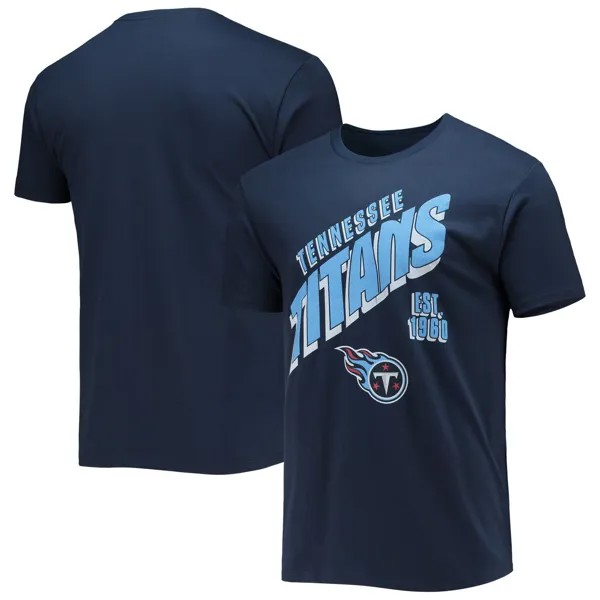 Мужская темно-синяя футболка с наклоном Tennessee Titans Junk Food
