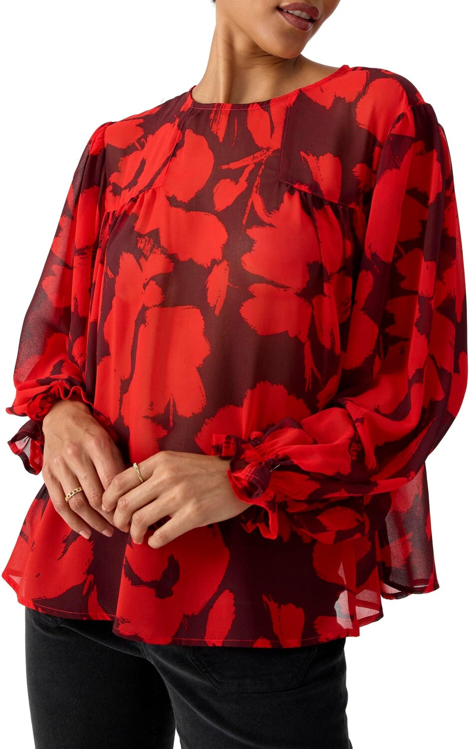 Блуза Sanctuary Ruffle Moment Blouse, цвет Brushed Floral