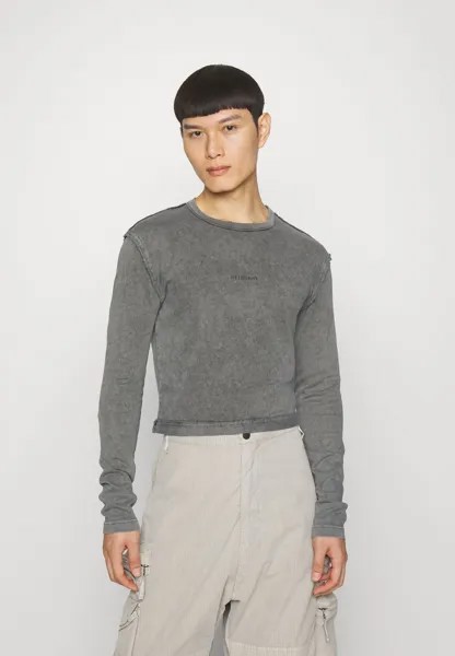 Футболка с длинным рукавом Cropped Fitted Han Kjøbenhavn, цвет dark grey