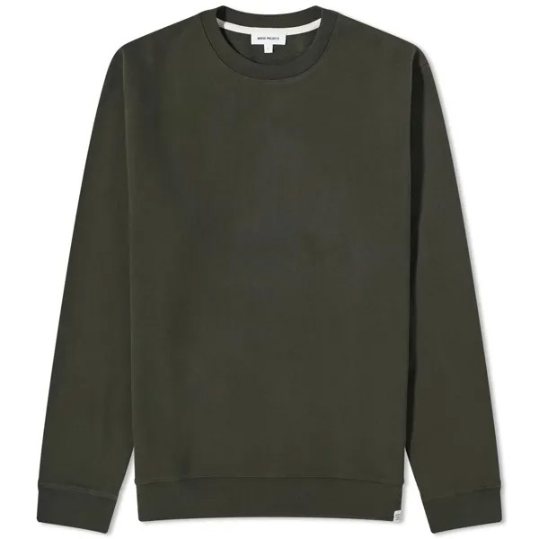 Свитшот Norse Projects Vagn Classic Crew, темно-зеленый