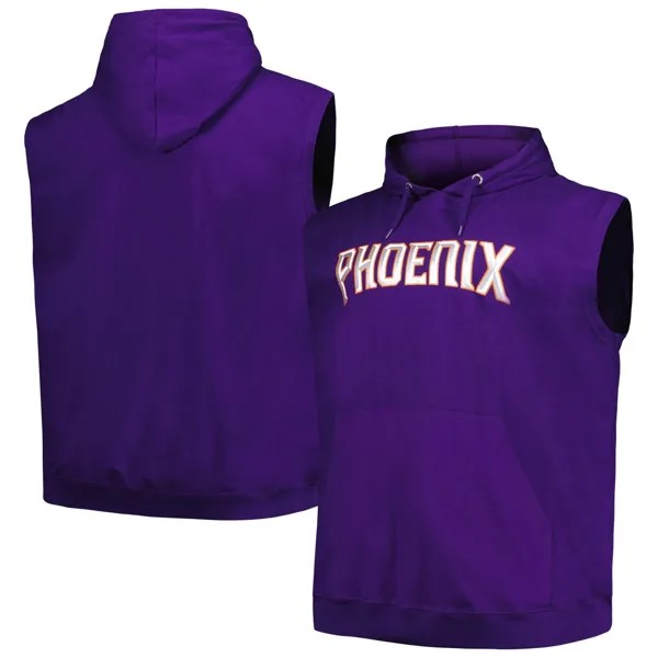 Мужской пуловер с капюшоном из джерси Phoenix Suns Big & Tall фиолетового цвета с логотипом бренда Fanatics