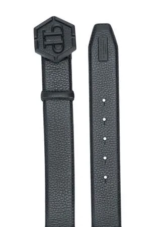 Philipp Plein logo plaque embossed belt