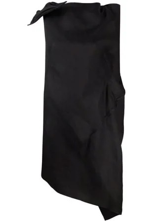 Yohji Yamamoto блузка асимметричного кроя с драпировкой