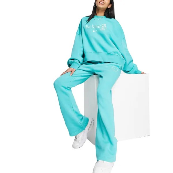Спортивные брюки Nike Be Kind Flared Fleece, голубой