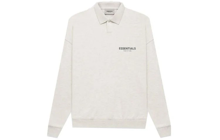 Футболка-поло унисекс FW21 Light Oatmeal Fear Of God Essentials, светло-бежевый