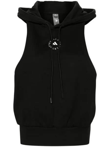Adidas by Stella McCartney худи без рукавов, черный