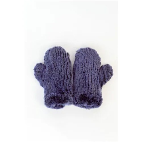 Варежки Carolon, демисезон/зима, натуральный мех, подкладка, размер универсальный, фиолетовый