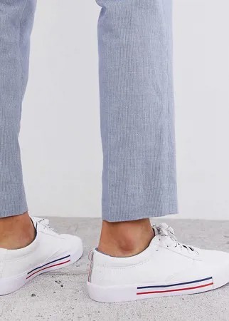 Белые кеды на шнуровке для широкой стопы ASOS DESIGN-Белый