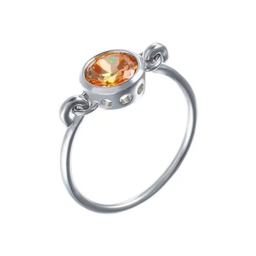 Кольцо ELEMENT47 серебро, 925 проба, фианит, размер 17.5