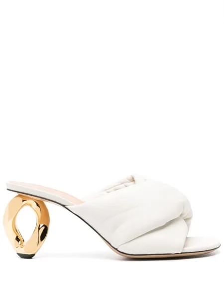JW Anderson мюли Chain Heel 95, нейтральный цвет