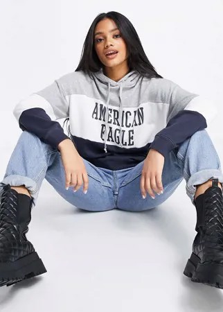 Худи в стиле колор-блок разных оттенков American Eagle-Многоцветный