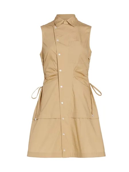 Платье-рубашка на шнуровке Serena Derek Lam 10 Crosby, хаки