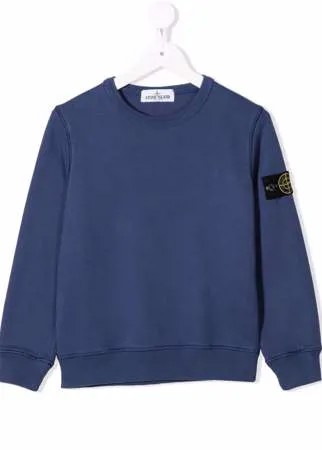 Stone Island Junior толстовка с нашивкой-логотипом