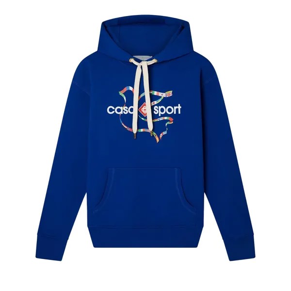 Худи с принтом Casablanca Drapeau De Colombes, цвет Синий