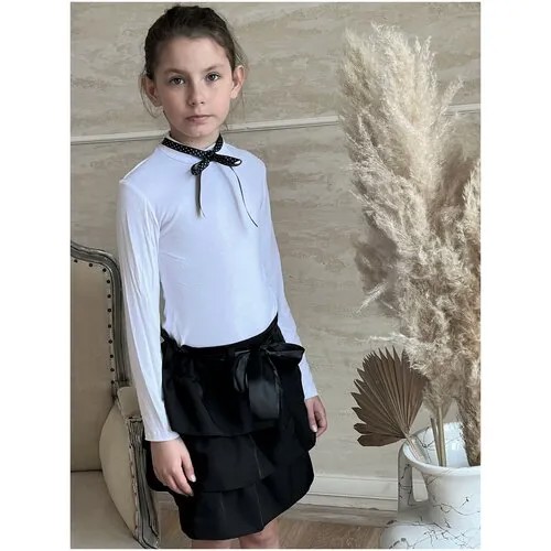 Школьная юбка радуга дети, размер 34/134, черный